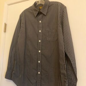 Civilianaire Classic Black Striped Men's Button Down Shirt